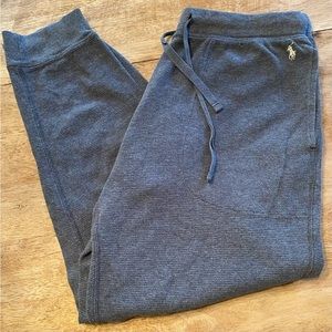 Polo by Ralph Lauren Youth Size Large Dark Gray 100% Cotton Waffle Weave Joggers